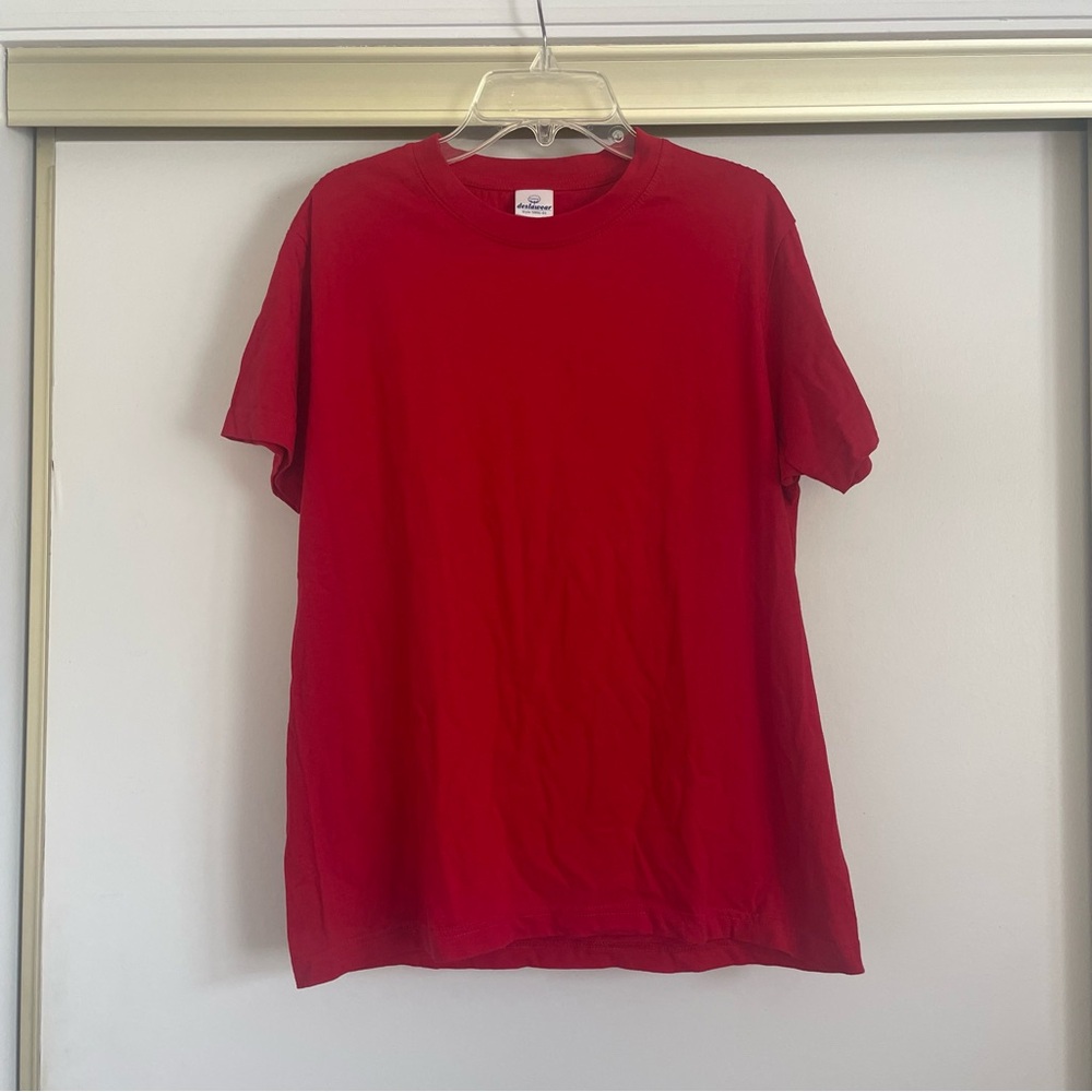 Red Cotton Staff T-Shirt